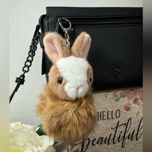 Cute Brown Bunny Plush Keychain, Bag Charm